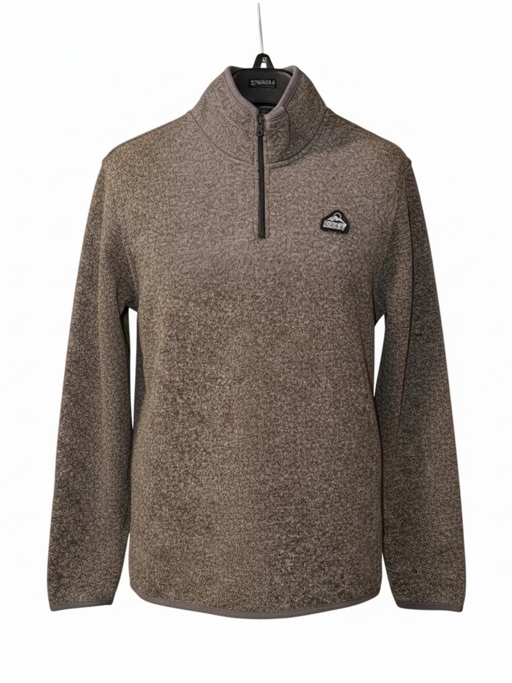 Hurley Men's Heathered Brown Gray Half-Zip Pullover